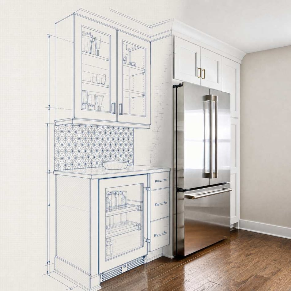 half-drawing-half-photo-kitchen half-drawing-half-photo-kitchen