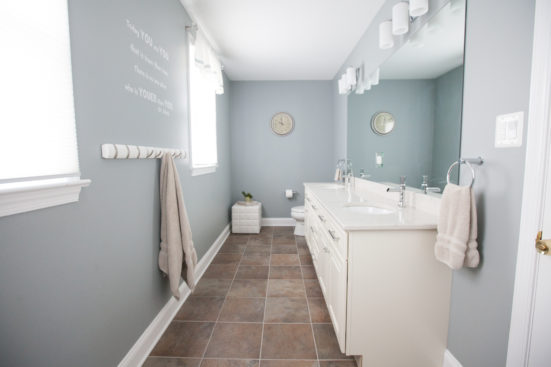 bathroom remodel with lighting